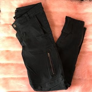 Dark Teal Moto Pants